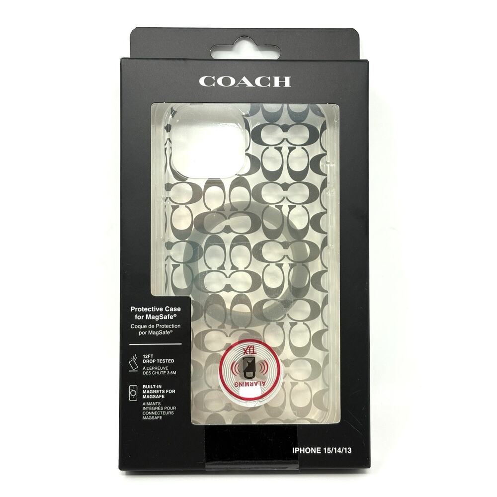 Coach iPhone 15 / 14 / 13 Case Signature Cs Deep Forest Logo Magsafe NIP